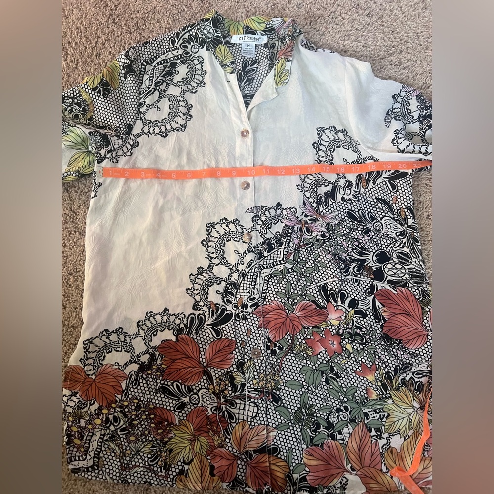 Citron Santa Monica Silk Floral Blouse - Picture 2 of 4